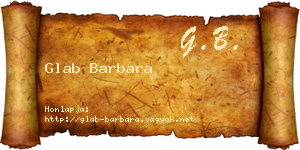 Glab Barbara névjegykártya